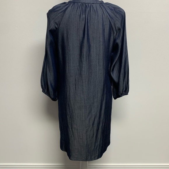 Honey Punch| Size Small | Blue Chambray 100% Tencel Dress - Picture 2 of 10